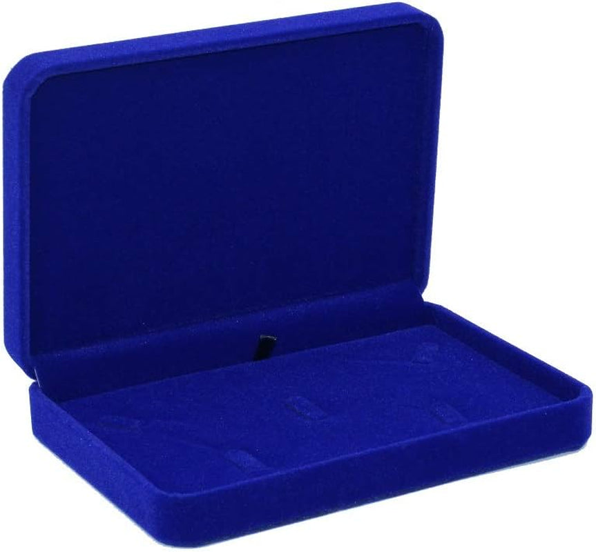 Wedding Jewelry Sets Velvet Box Necklace Earring Ring Display Case Storage Holder (Blue)