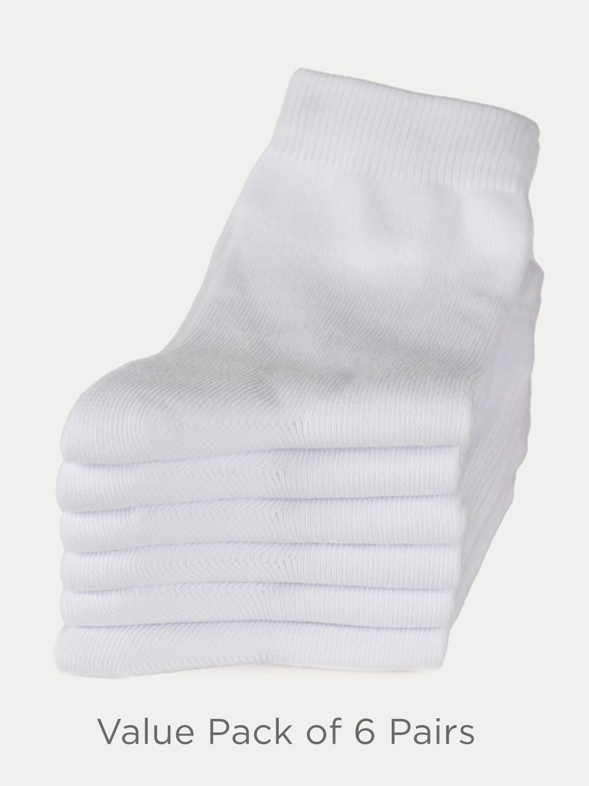COTTON DAY Unisex Kids Boys Girls Soft Cotton School Socks Black White Navy