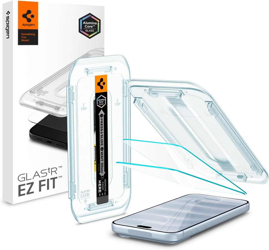 Spigen GlasTR EZ FIT Screen Protector for iPhone 18 Pro, 17 Pro, 17, 16 Pro