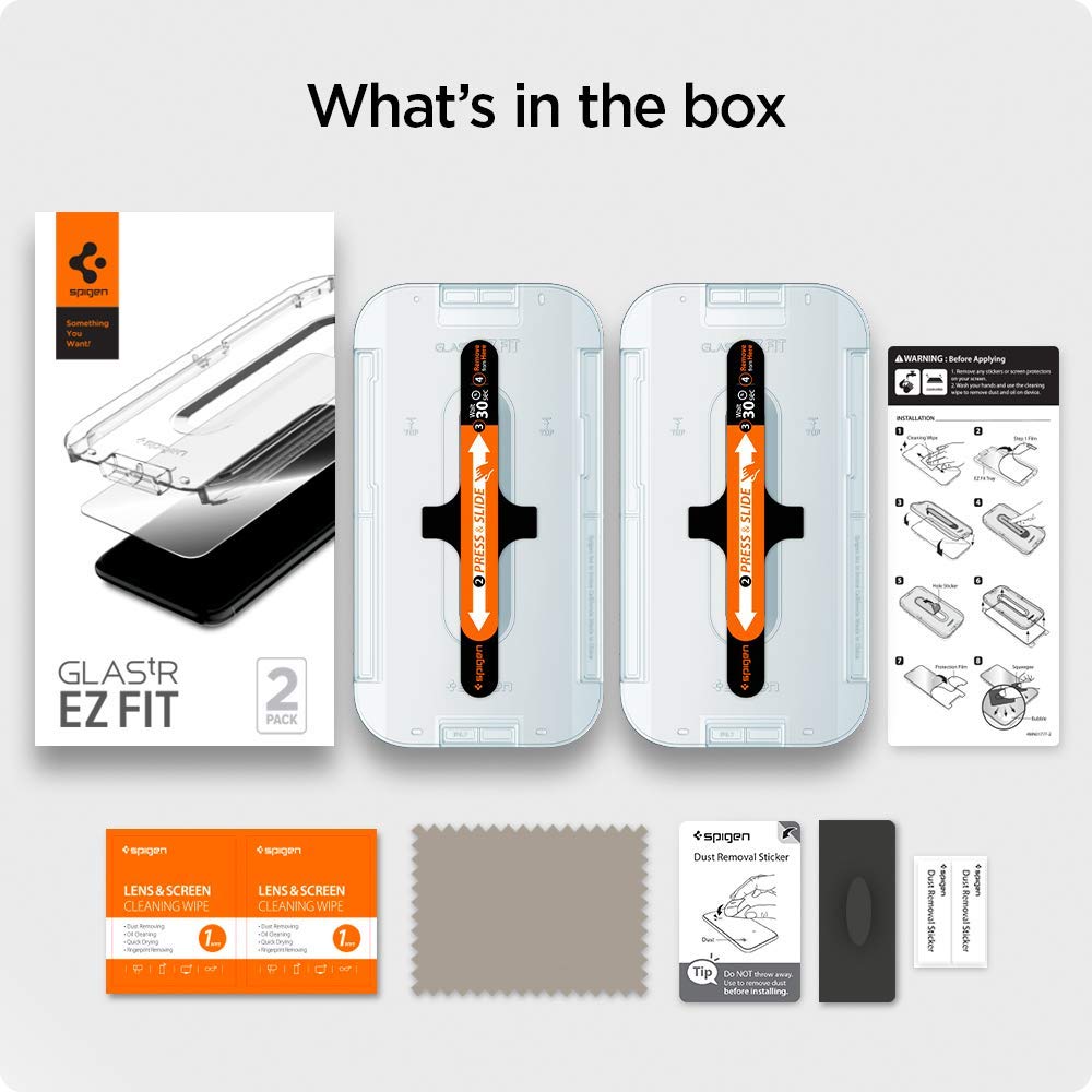 Spigen GlasTR EZ FIT Screen Protector for iPhone 18 Pro, 17 Pro, 17, 16 Pro