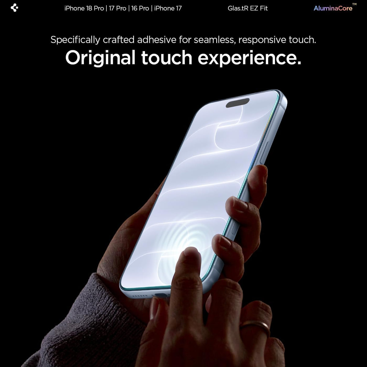 Spigen GlasTR EZ FIT Screen Protector for iPhone 18 Pro, 17 Pro, 17, 16 Pro