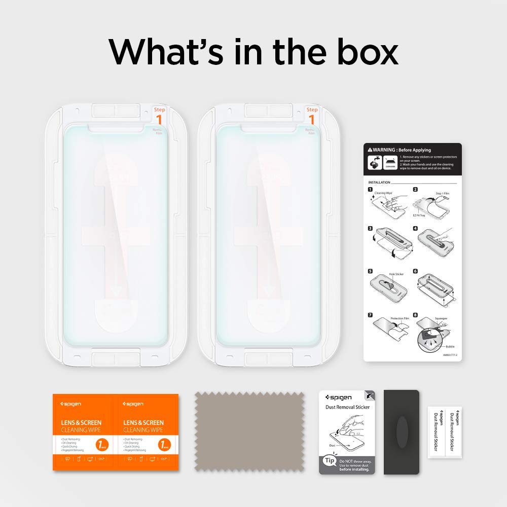 Spigen GlasTR EZ FIT Screen Protector for iPhone 18 Pro, 17 Pro, 17, 16 Pro