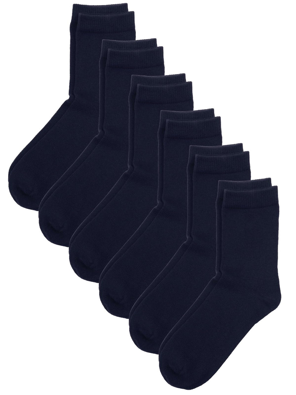 COTTON DAY Unisex Kids Boys Girls Soft Cotton School Socks Black White Navy