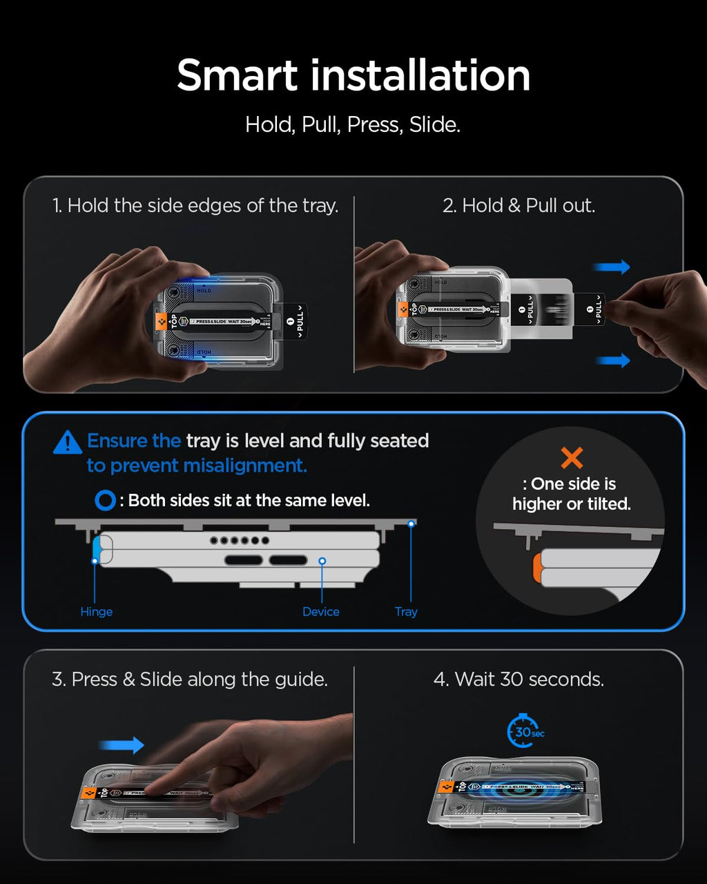 Spigen GlasTR EZ FIT Screen Protector for iPhone 18 Pro, 17 Pro, 17, 16 Pro