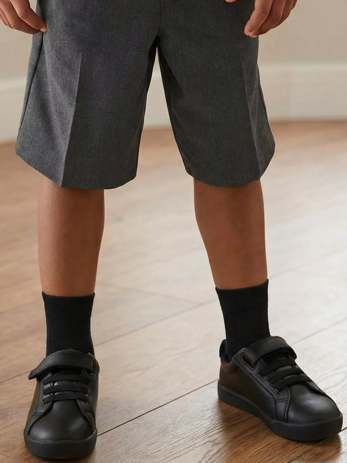 COTTON DAY Unisex Kids Boys Girls Soft Cotton School Socks Black White Navy