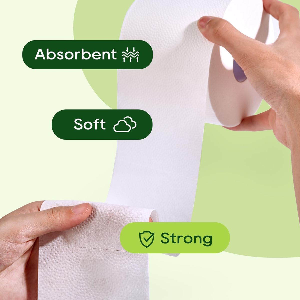 ECOLipak Bamboo Toilet Paper 2 Ply, 24 Double Rolls, 320 Sheets, White