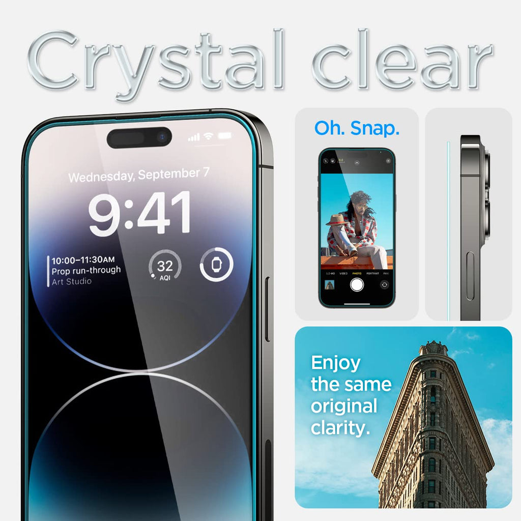 Spigen GlasTR EZ FIT Screen Protector for iPhone 18 Pro, 17 Pro, 17, 16 Pro