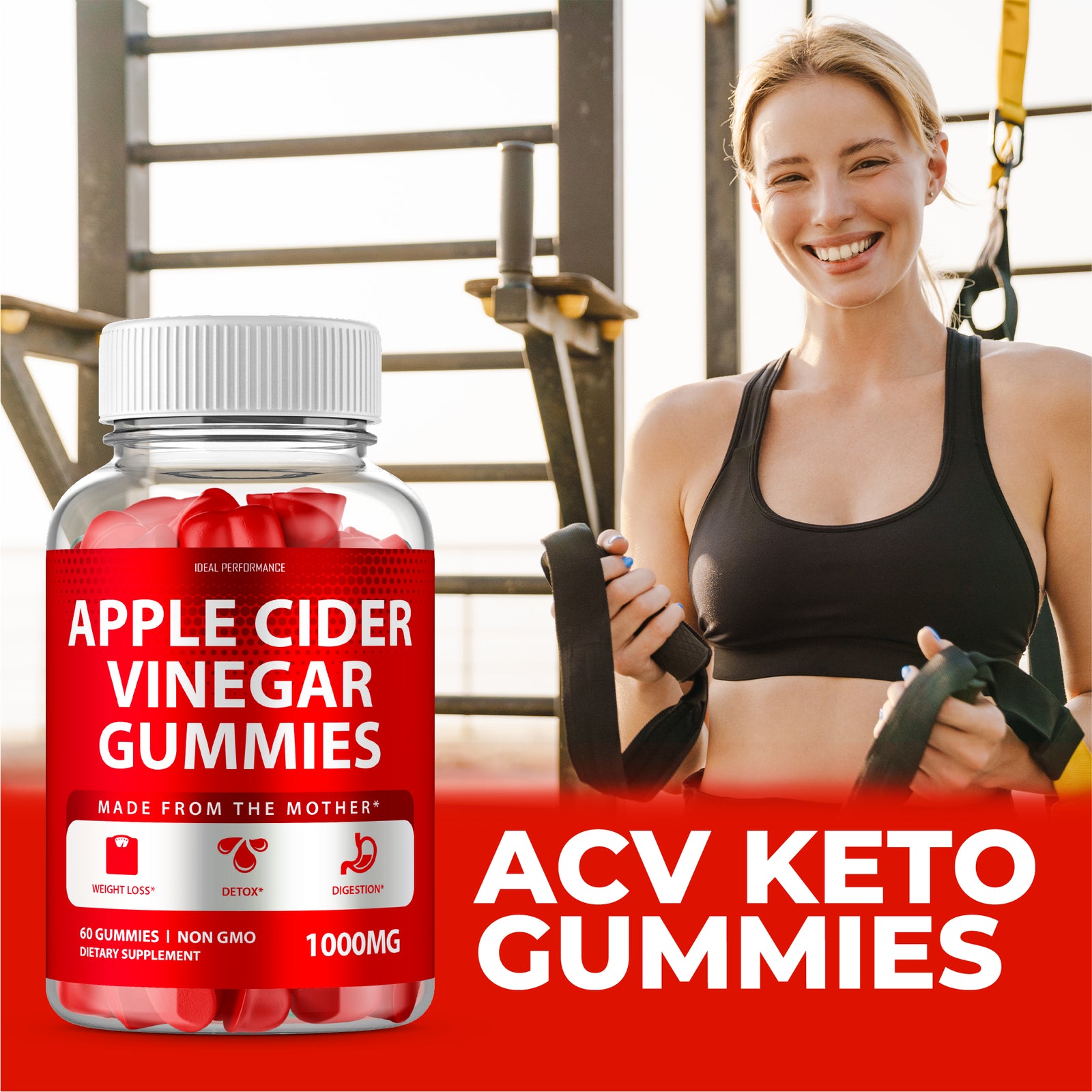 Apple Cider Vinegar Gummies with Mother - 120 Count (2 Bottles)
