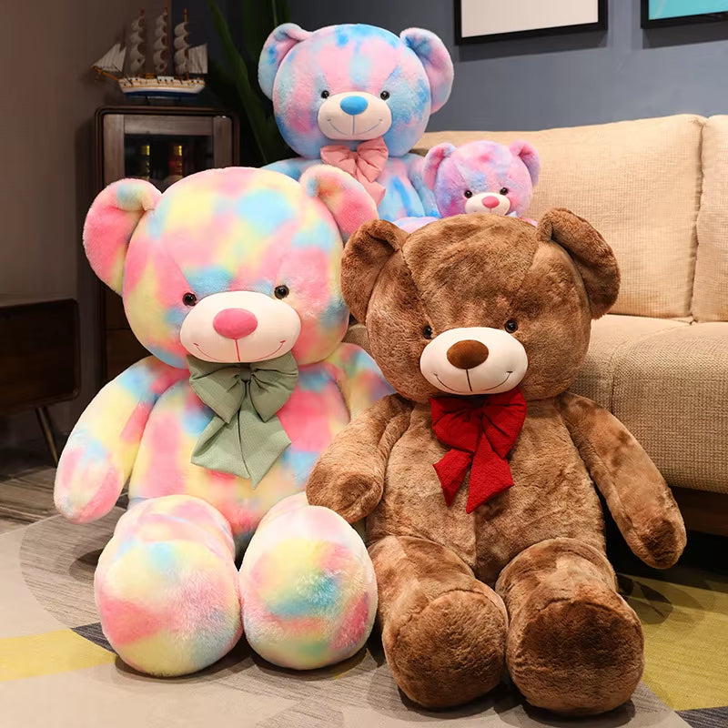 High Quality Giant American Bear Plush Doll Soft Animal Colorful Bear Stuffed Toys Kids Valentine Lover Birthday Gift