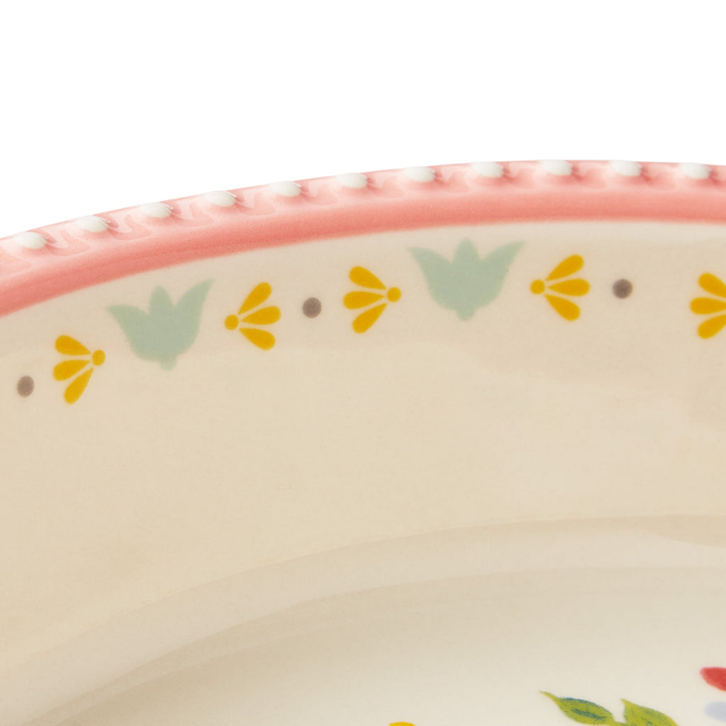 Sweet Romance Blossoms 9-Inch Ceramic Pie Plate