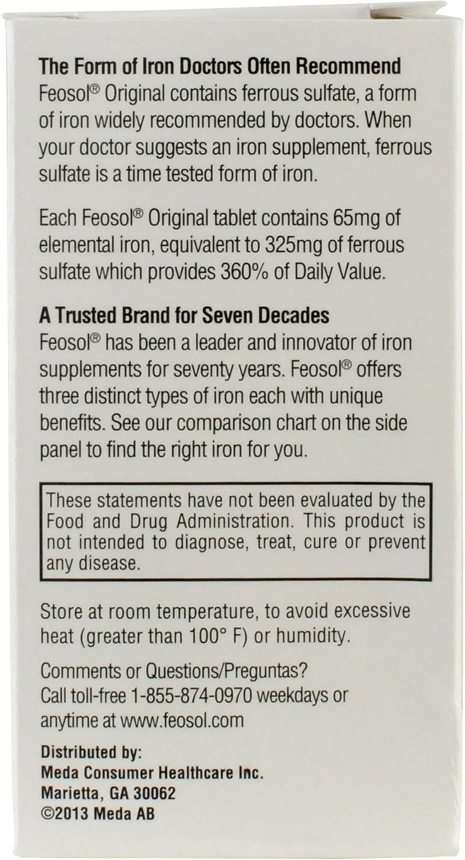 Original Iron Supplement, 325Mg Ferrous Sulfate, 120 Count