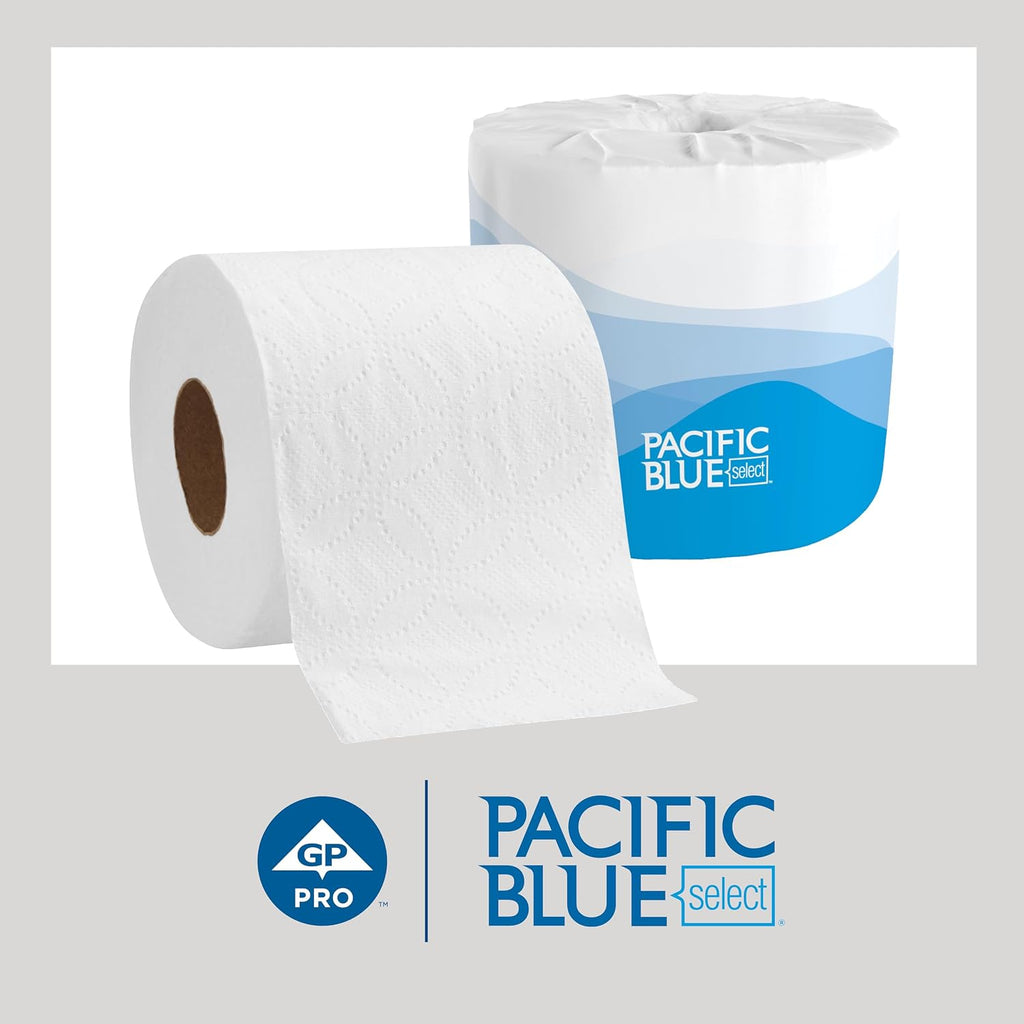 Georgia-Pacific Blue Select 2-Ply Embossed Toilet Paper, 18280/01, 550 Sheet Per Roll, 80 Rolls Per Case