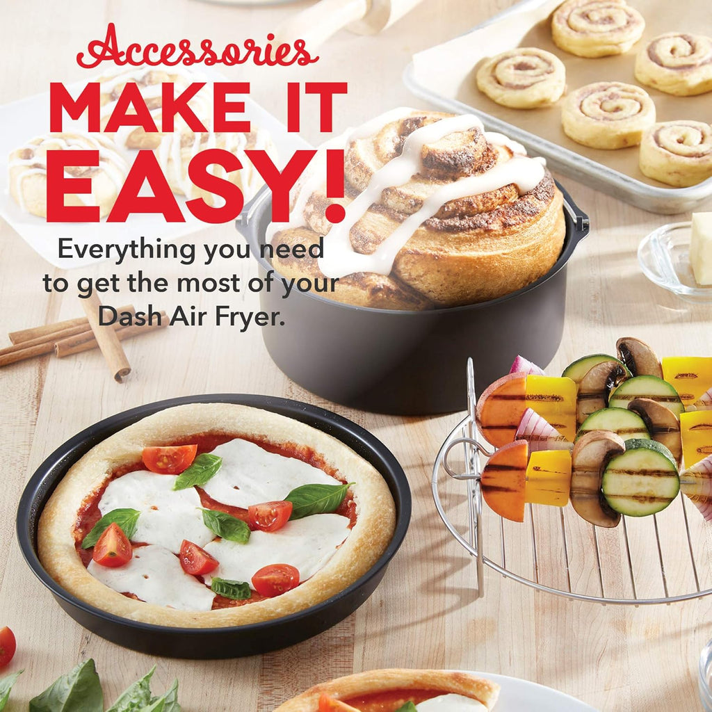 Tasti-Crisptm Digital Air Fryer with Aircrisp Technology + 6Pc Accessory Kit - Healthier Fried Food with Custom Presets