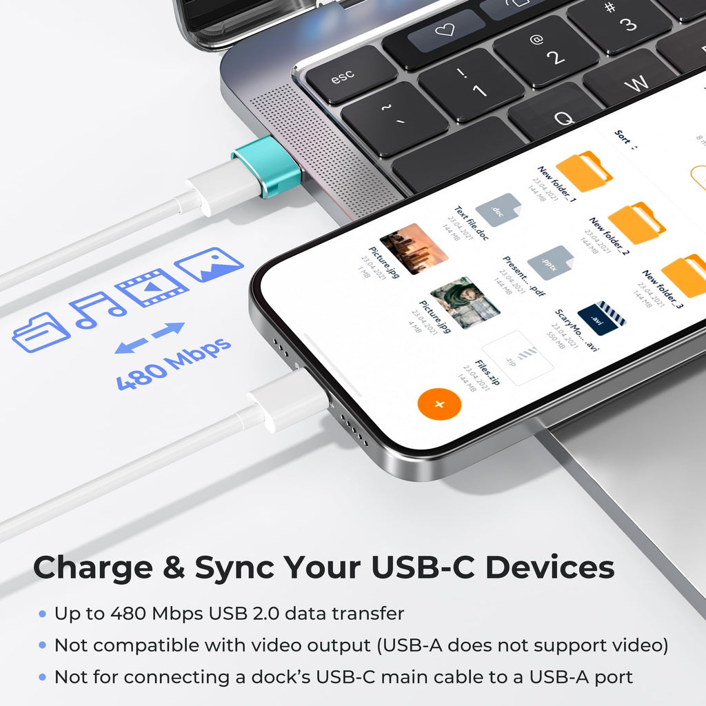 Basesailor USB to USB C Adapter,Type C Female to USB A Male Charger Cable