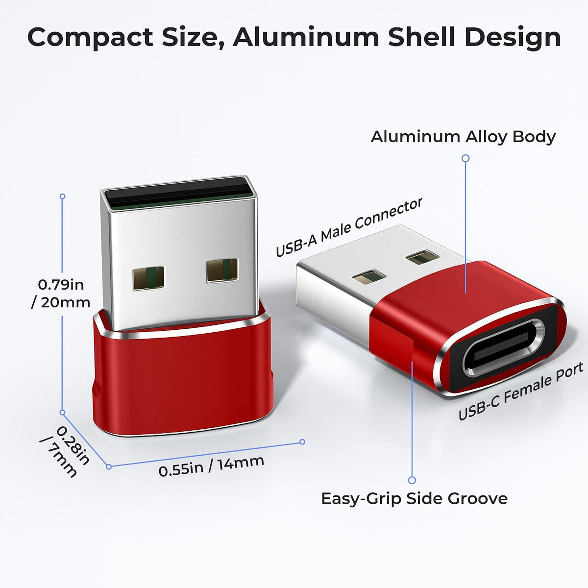 Basesailor USB to USB C Adapter,Type C Female to USB A Male Charger Cable