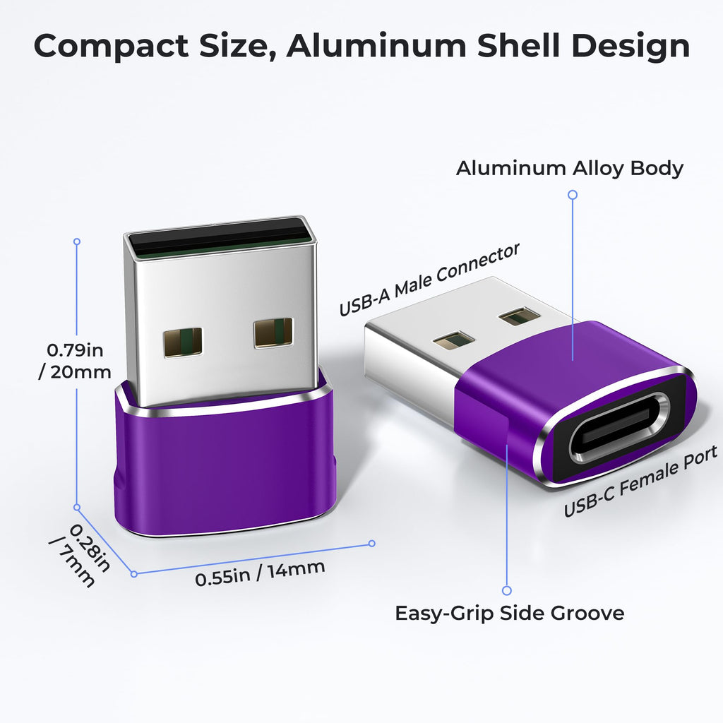 Basesailor USB to USB C Adapter,Type C Female to USB A Male Charger Cable