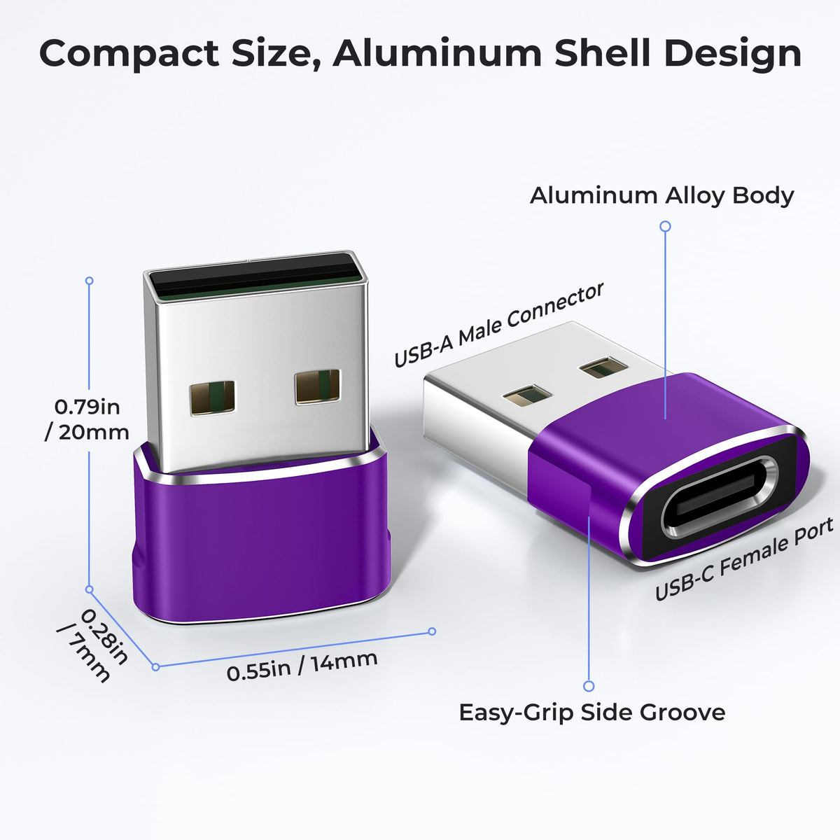 Basesailor USB to USB C Adapter,Type C Female to USB A Male Charger Cable