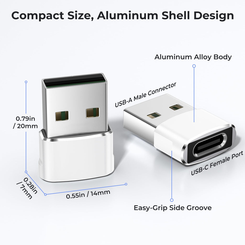 Basesailor USB to USB C Adapter,Type C Female to USB A Male Charger Cable