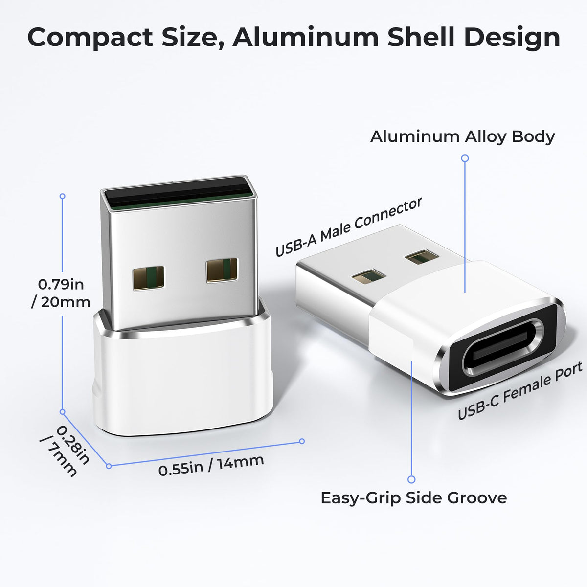 Basesailor USB to USB C Adapter,Type C Female to USB A Male Charger Cable