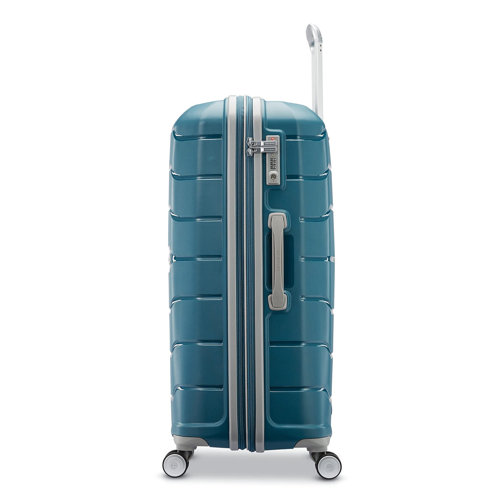 Samsonite Freeform 2-Piece Luggage Set - Carry-On & Large Checked Luggage with Dual Spinner Wheels - Durable Polypropylene Hardshell - TSA Lock, Airline-Approved - Expandable Hard Shell - Navy