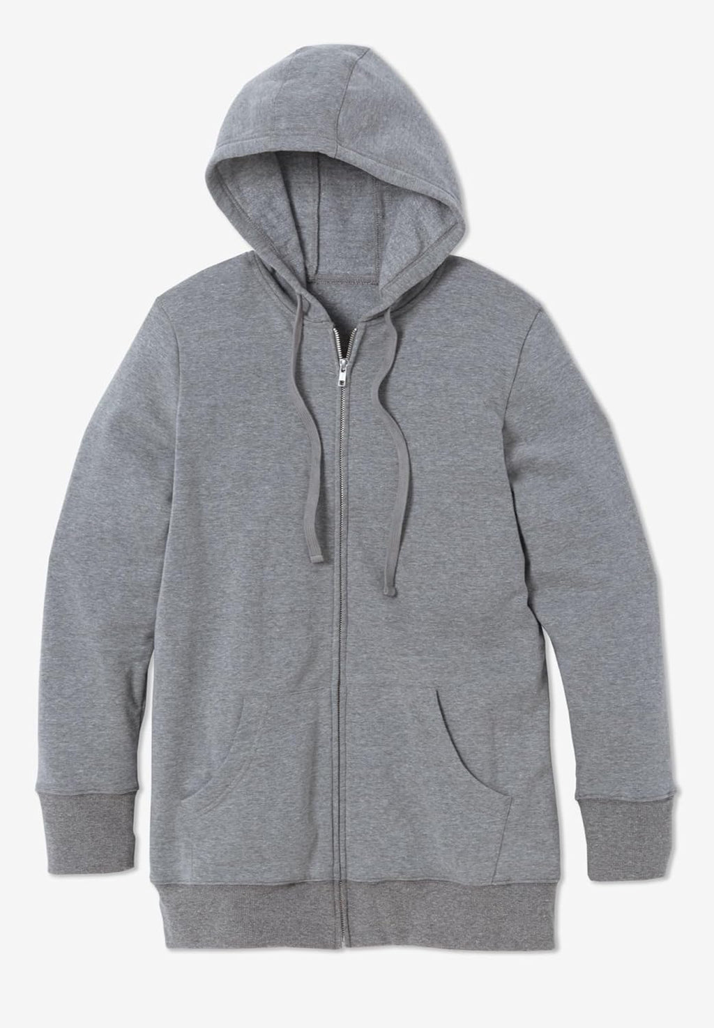 plus Size Better Fleece Zip-Front Hoodie Long Oversized Sweatshirt