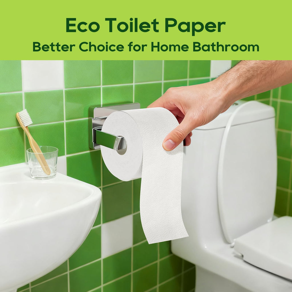 ECOLipak Bamboo Toilet Paper 2 Ply, 24 Double Rolls, 320 Sheets, White