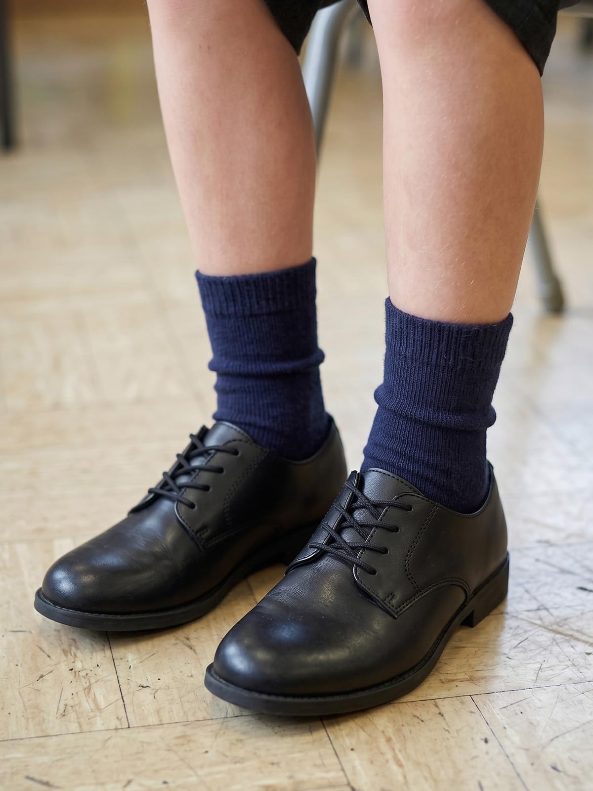 COTTON DAY Unisex Kids Boys Girls Soft Cotton School Socks Black White Navy