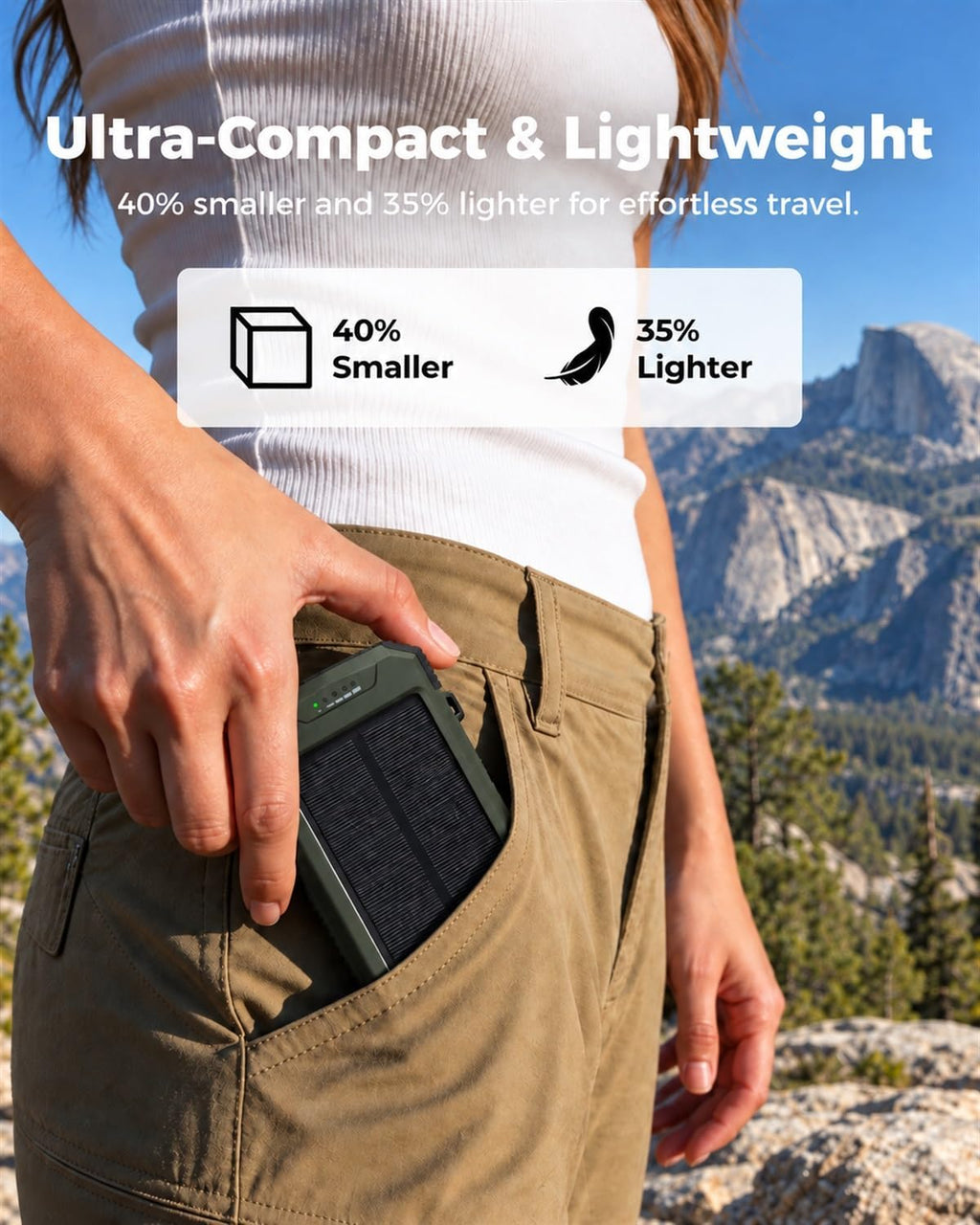 BLAVOR Solar Power Bank 10,000mAh Portable Wireless Charger for Cell Phones