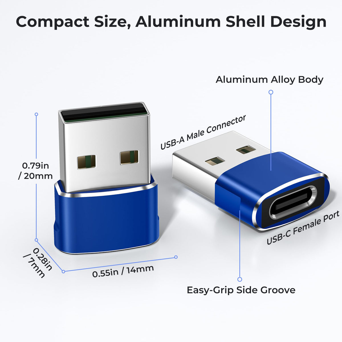 Basesailor USB to USB C Adapter,Type C Female to USB A Male Charger Cable