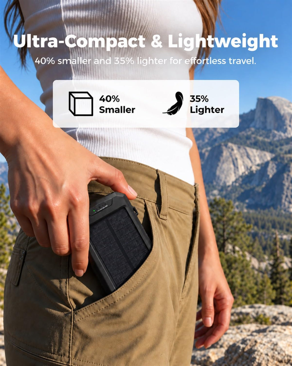 BLAVOR Solar Power Bank 10,000mAh Portable Wireless Charger for Cell Phones