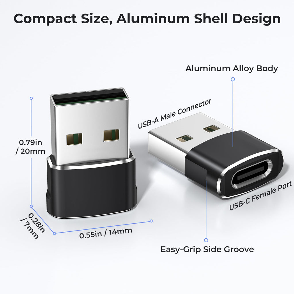 Basesailor USB to USB C Adapter,Type C Female to USB A Male Charger Cable