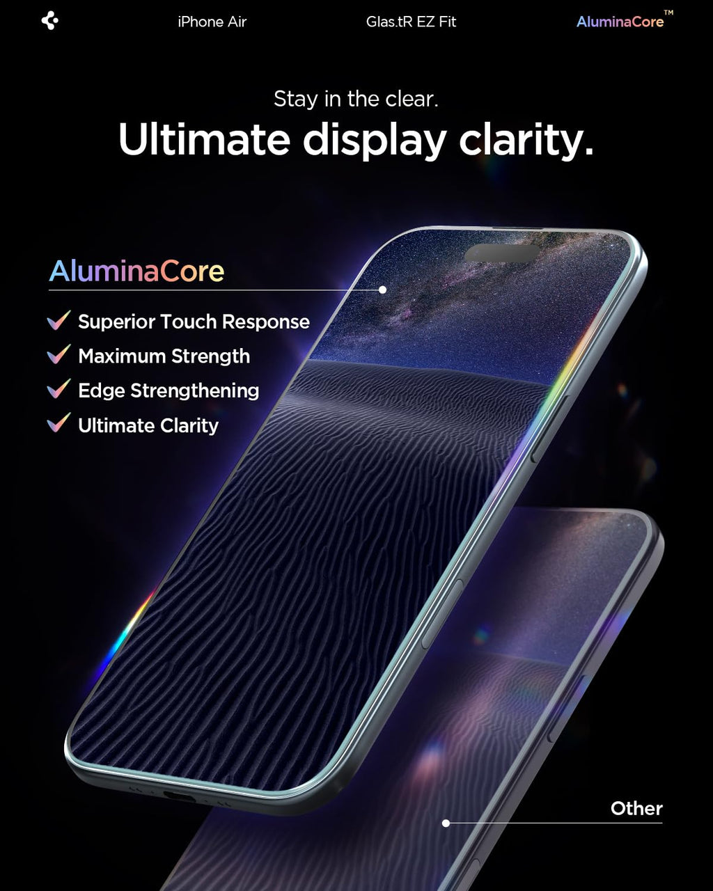 Spigen GlasTR EZ FIT Screen Protector for iPhone 18 Pro, 17 Pro, 17, 16 Pro