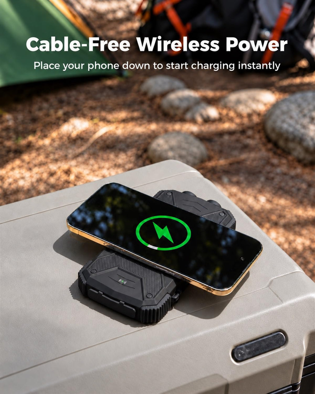 BLAVOR Solar Power Bank 10,000mAh Portable Wireless Charger for Cell Phones