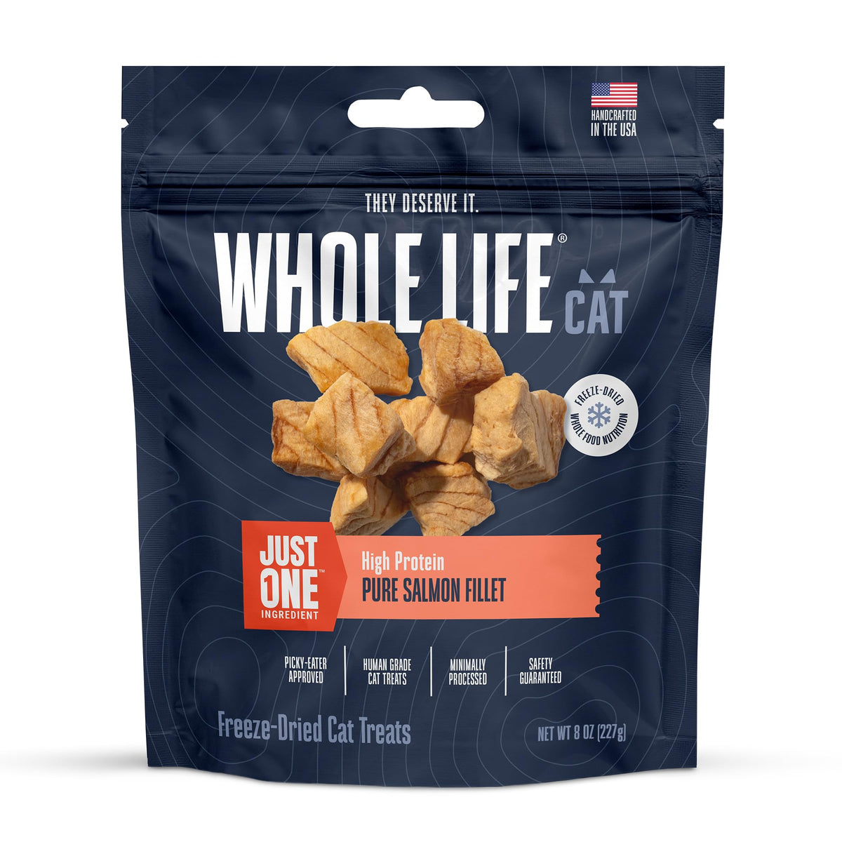 Whole Life Cat Just One Salmon Freeze Dried Cat Treats - 2.5 oz (Pack of 1)