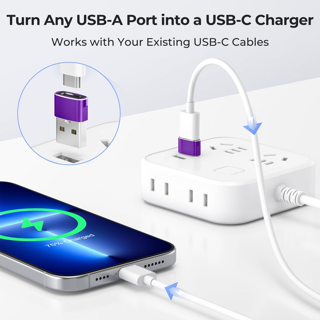 Basesailor USB to USB C Adapter,Type C Female to USB A Male Charger Cable