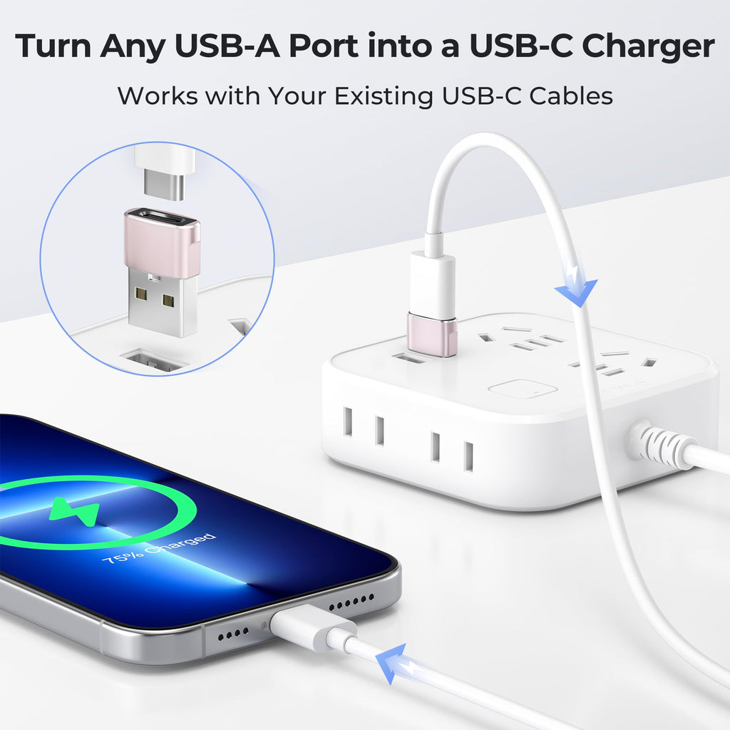Basesailor USB to USB C Adapter,Type C Female to USB A Male Charger Cable