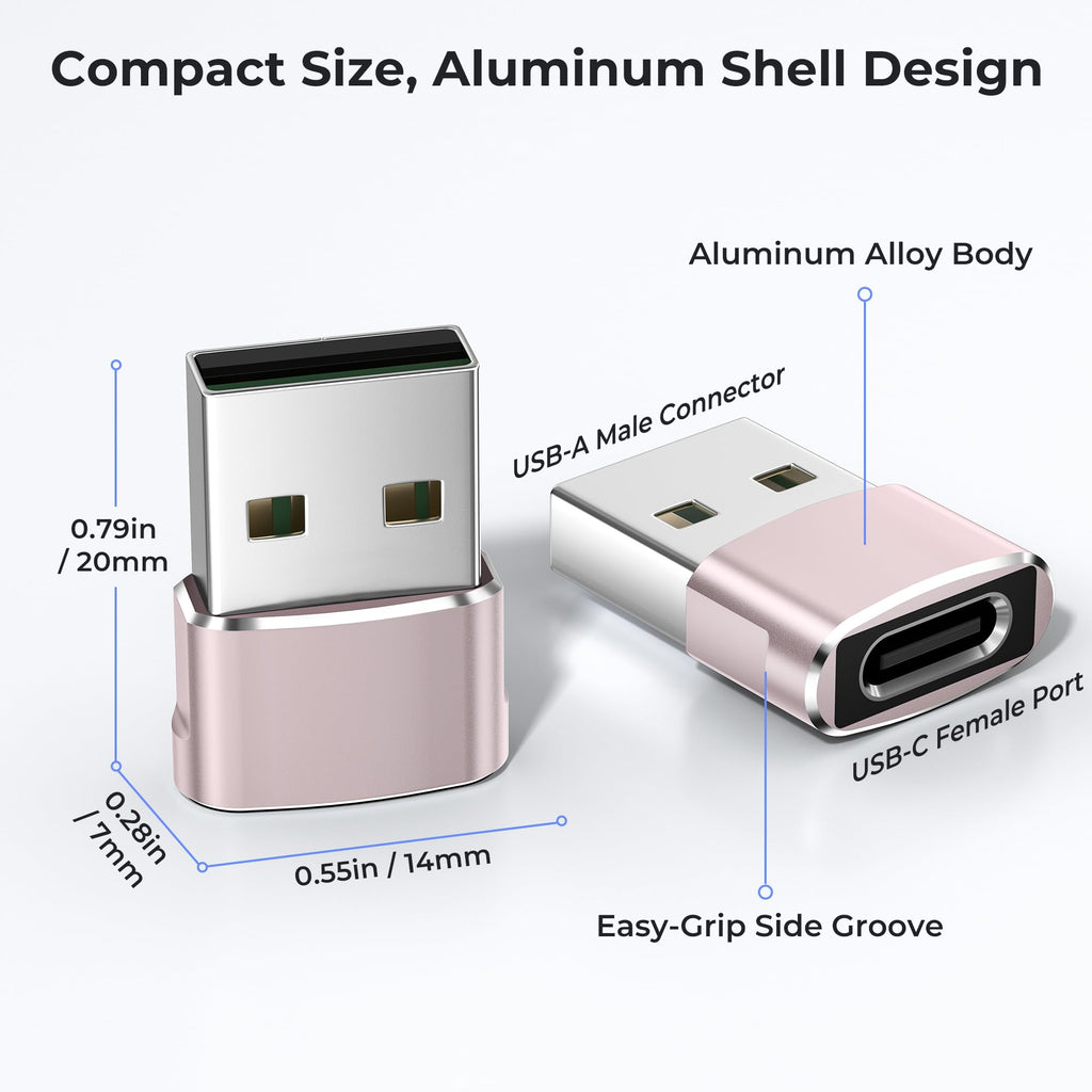 Basesailor USB to USB C Adapter,Type C Female to USB A Male Charger Cable