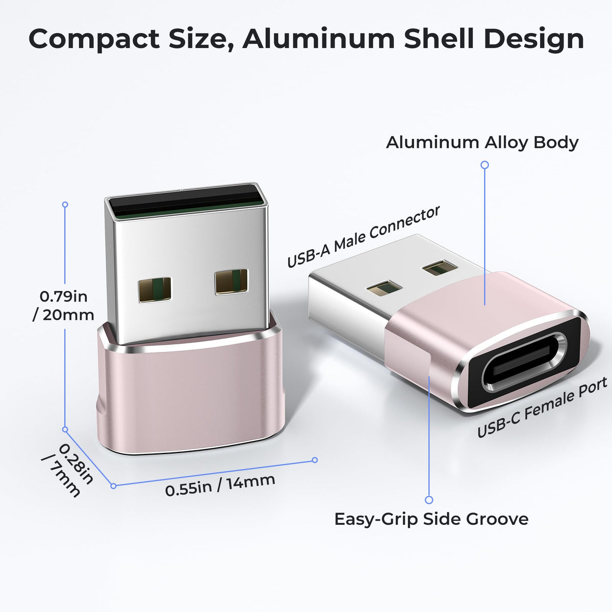 Basesailor USB to USB C Adapter,Type C Female to USB A Male Charger Cable