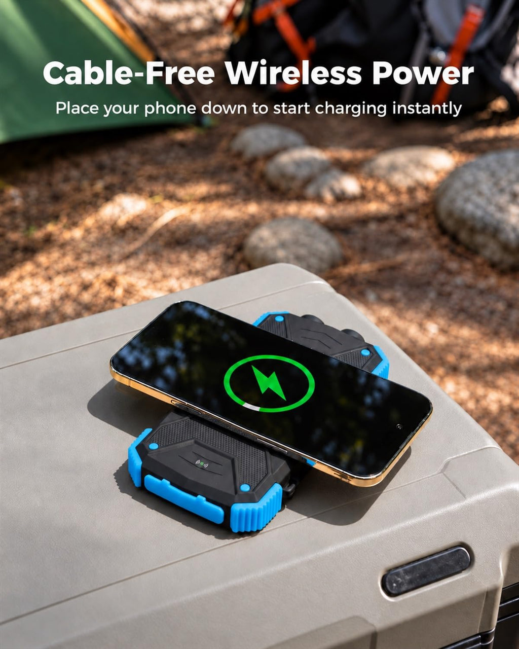 BLAVOR Solar Power Bank 10,000mAh Portable Wireless Charger for Cell Phones