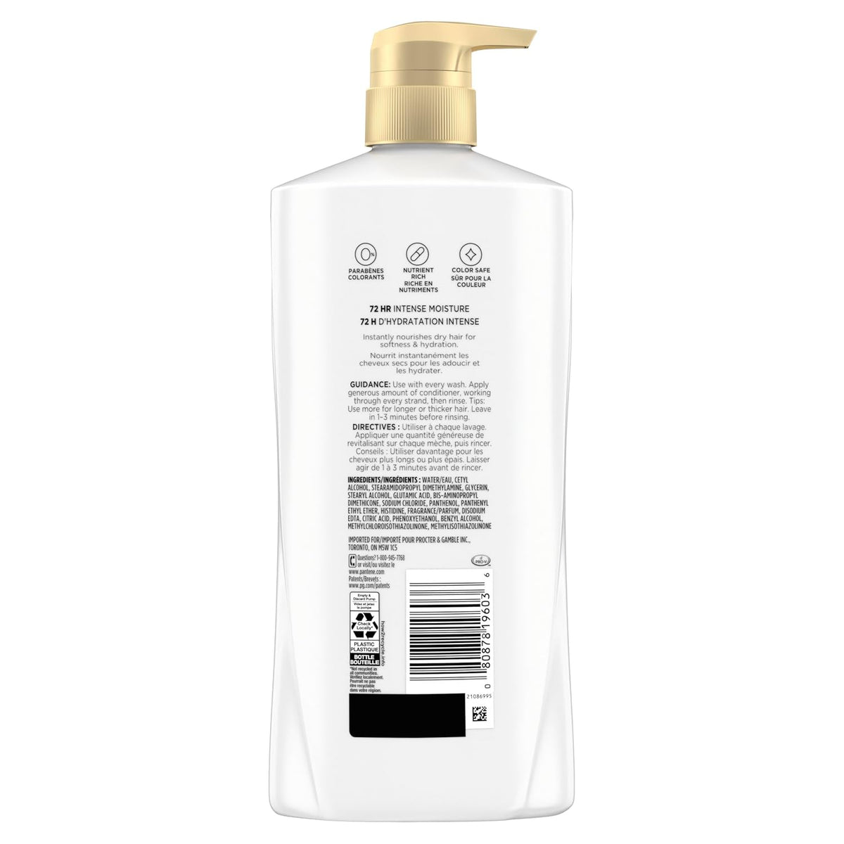 Pantene Shampoo & Conditioner Set, Daily Moisture Renewal - Pro-V Nutrients for Dry, Color-Treated, Straight to Curly Hair, 72-Hour Hydration & Softness, 52.8 Oz Total + Miracle Rescue Shot (0.5 Oz)