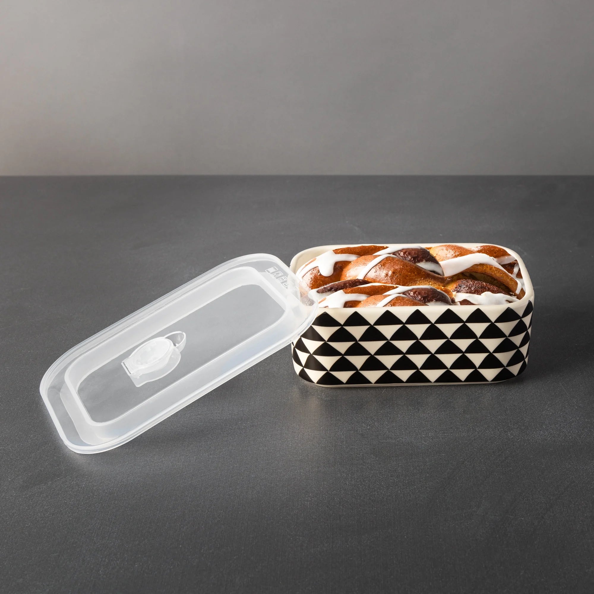 4-Piece Rectangle Ceramic Baking Dish & Lid Set - Dot
