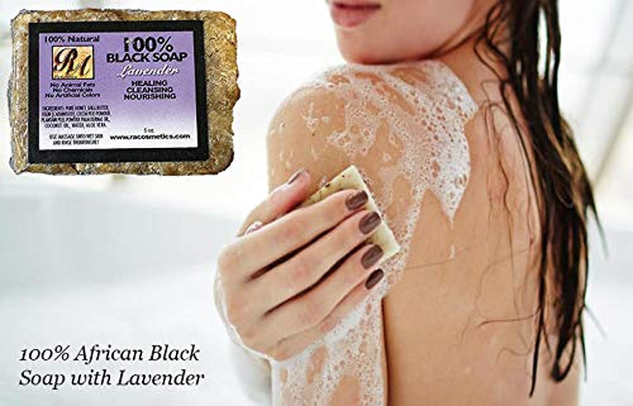 Natural Black Soap with Lavender - 5 oz