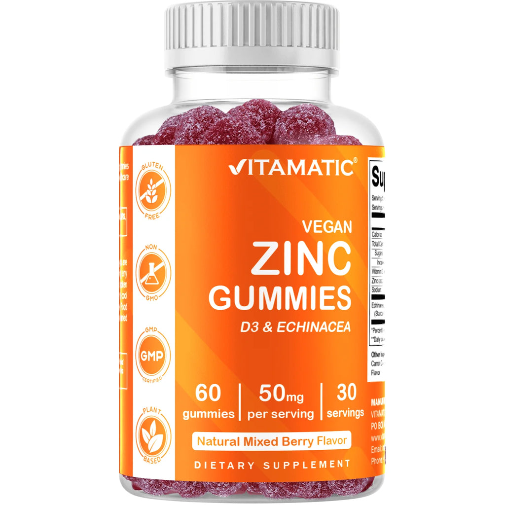 Zinc 50mg Vegan Gummies - 60 Count