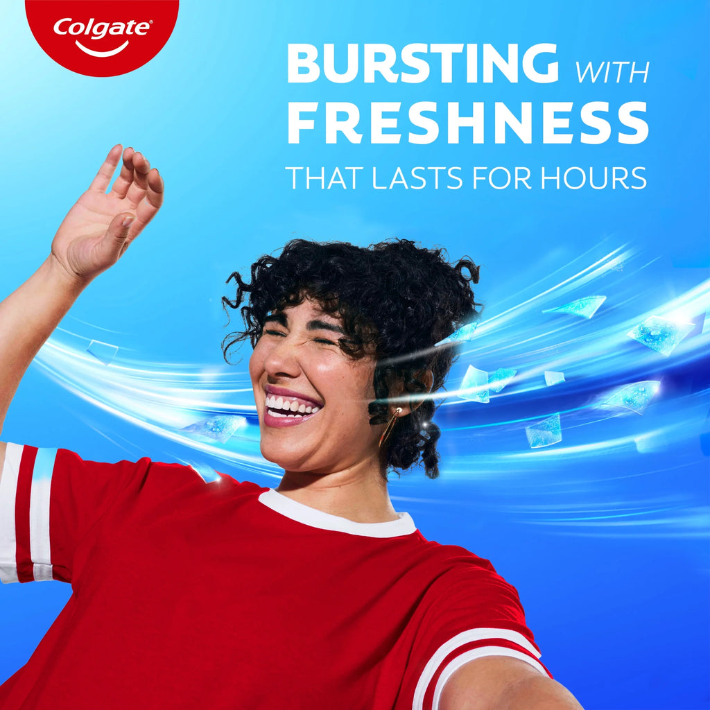 Max Fresh with Whitening Toothpaste with Mini Breath Strips, Cool Mint Toothpaste for Bad Breath, 6.3 Oz Tube