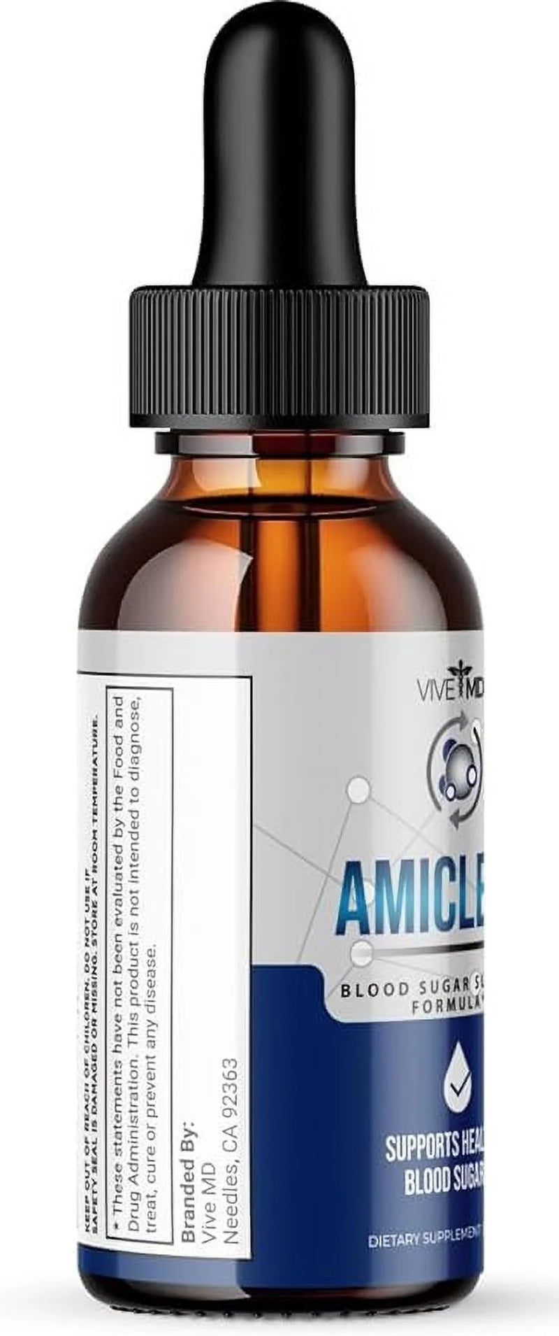 Amiclear Blood Support Official Formula - Dietary Supplement Drops - Extra Strength with Hawthorn Berry Organic, Horse Chestnut Extract, Grape Seed Extract (1 Pack)