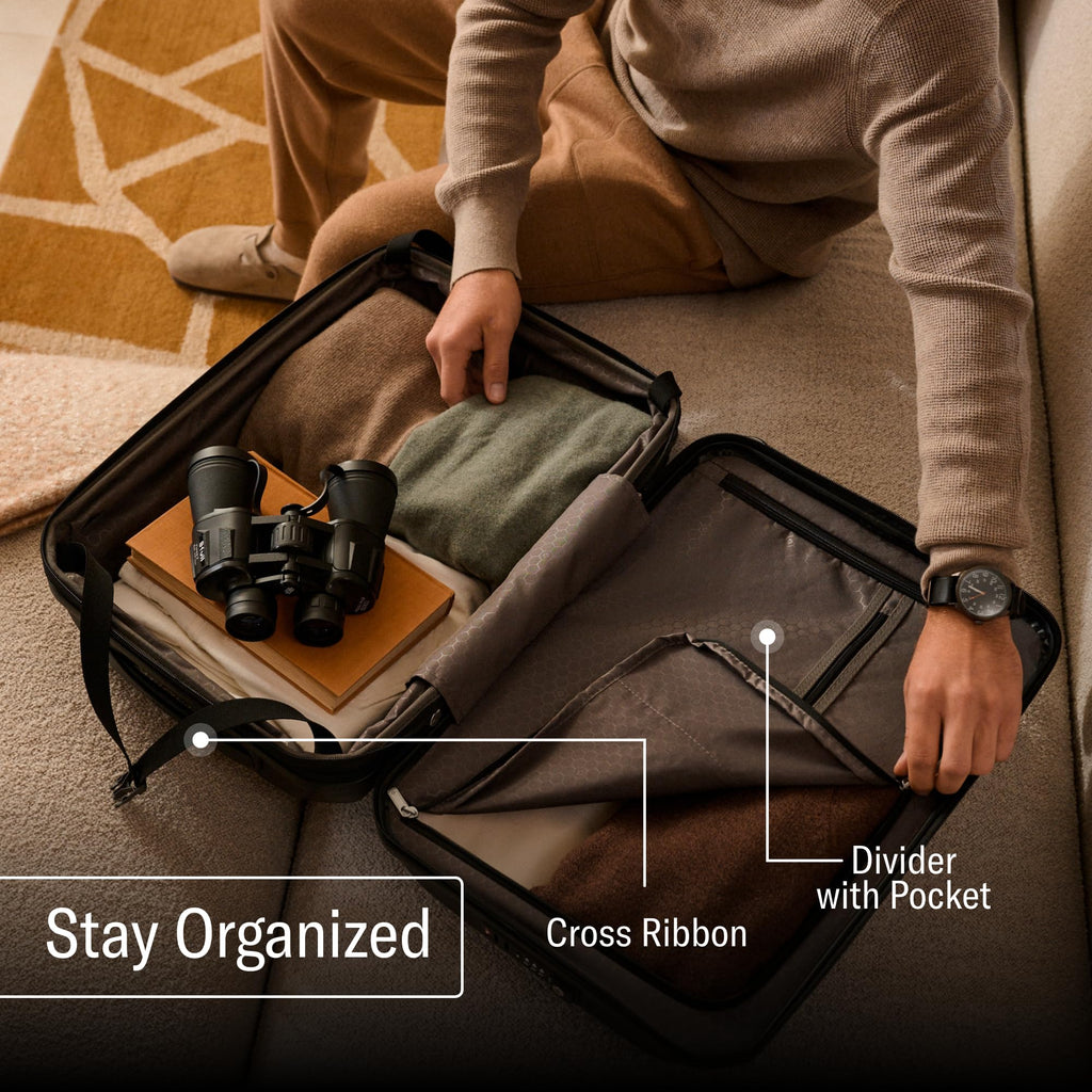 Samsonite Freeform 2-Piece Luggage Set - Carry-On & Large Checked Luggage with Dual Spinner Wheels - Durable Polypropylene Hardshell - TSA Lock, Airline-Approved - Expandable Hard Shell - Navy