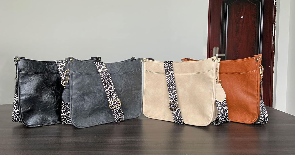 Women'S Leopard Guitar Strap Crossbody Purse Shoulder Bucket Cross-Body Purse