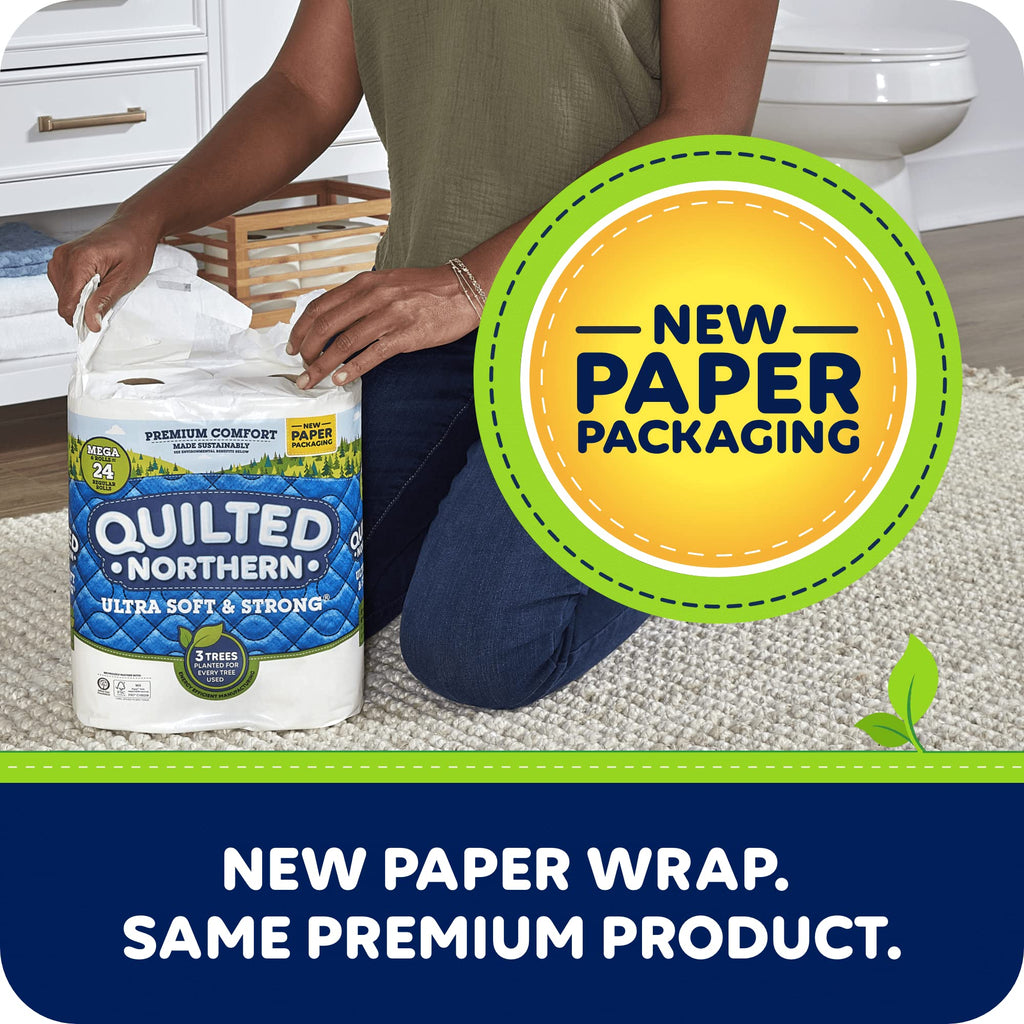 Quilted Northern Ultra Soft Toilet Paper, 6 Mega Rolls = 24 Regular Rolls