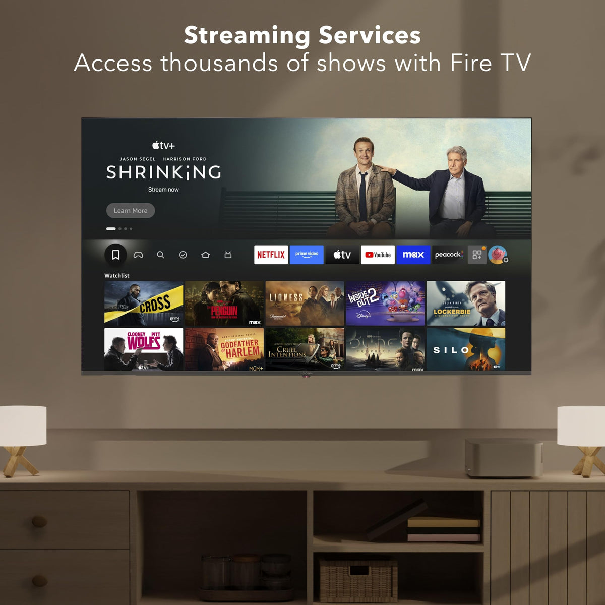 INSIGNIA 75" Class F50 Series LED 4K UHD Smart Fire TV, Voice Remote with Alexa, Stream Live TV Without Cable