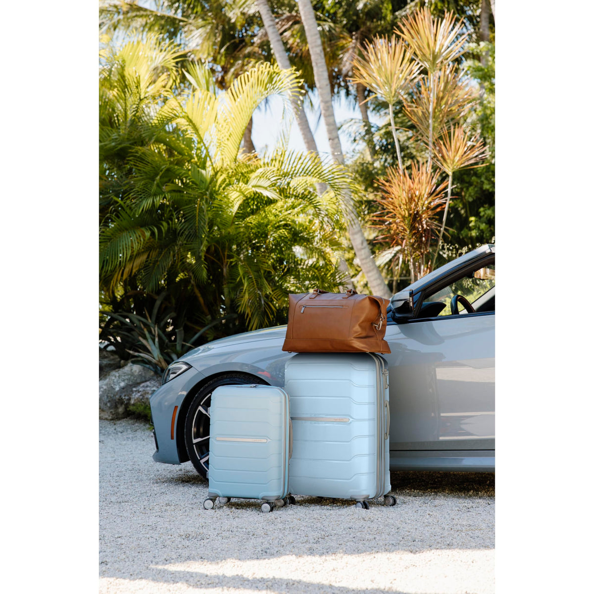 Samsonite Freeform 2-Piece Luggage Set - Carry-On & Large Checked Luggage with Dual Spinner Wheels - Durable Polypropylene Hardshell - TSA Lock, Airline-Approved - Expandable Hard Shell - Navy